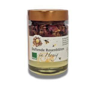 Rosenblüten in Honig