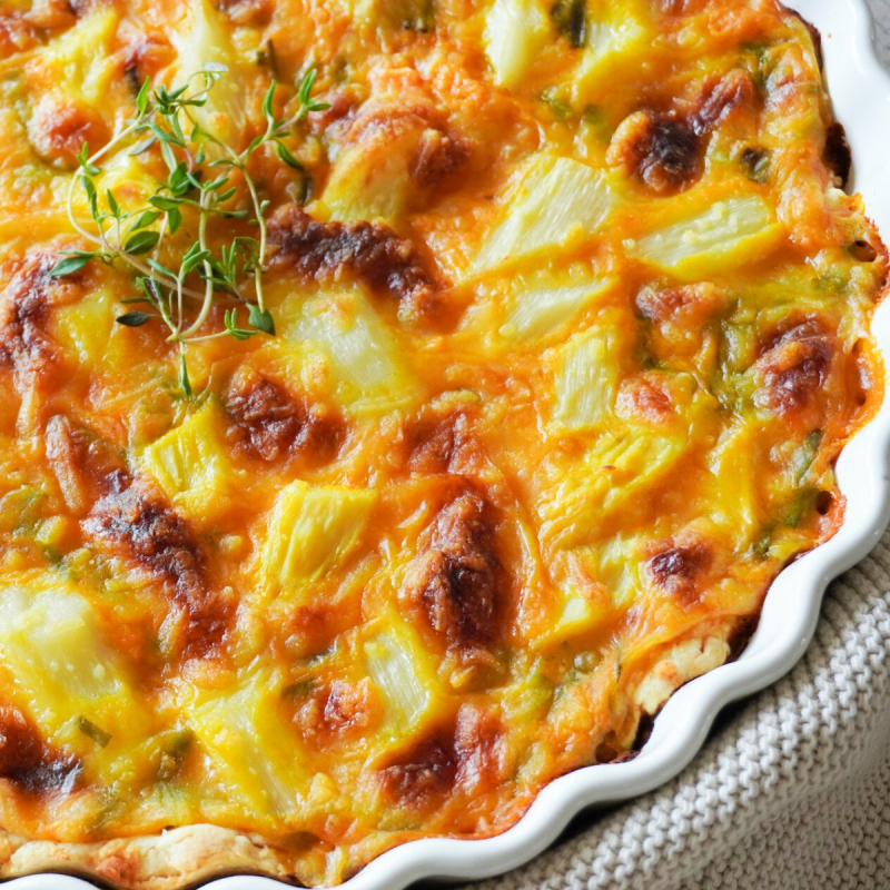 Vegane Spargel-Süßkartoffel-Quiche