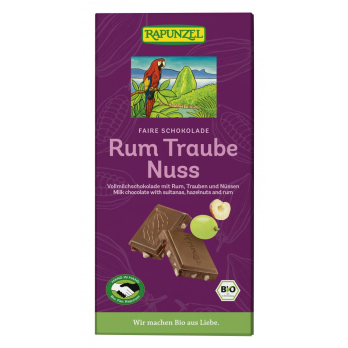 Rum-Traube-Nuss Schokolade