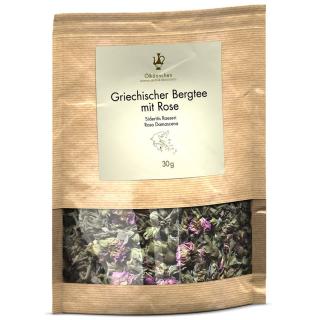 Griechischer Bergtee mit Rose