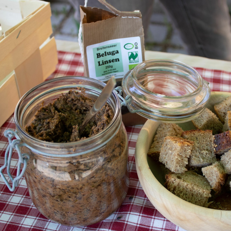 Beluga-Linsen-Aufstrich