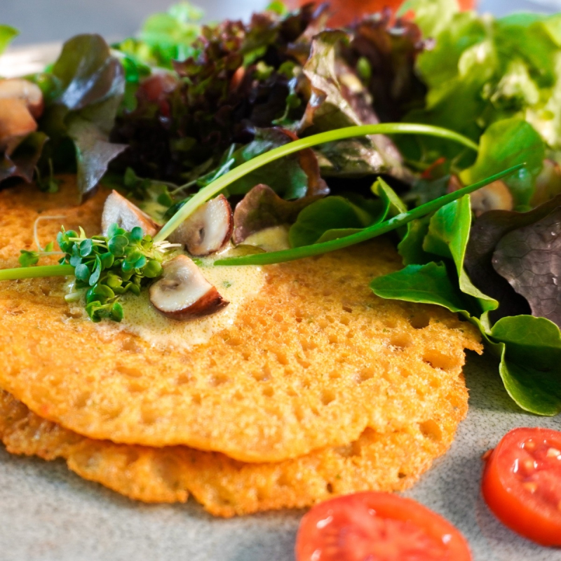 Kräuter-Linsen-Pfannkuchen