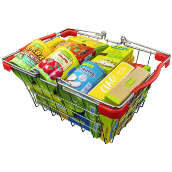 Spielwaren im Metallkörbchen