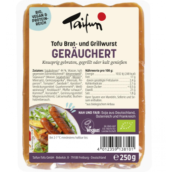 Tofu Bratwurst geräuchert